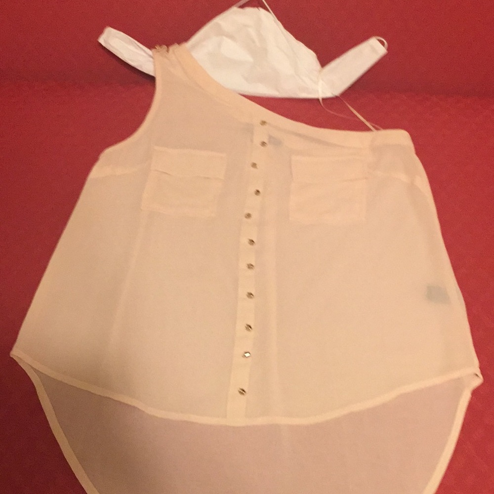 Brand new and never worn.  One shoulder blouse .